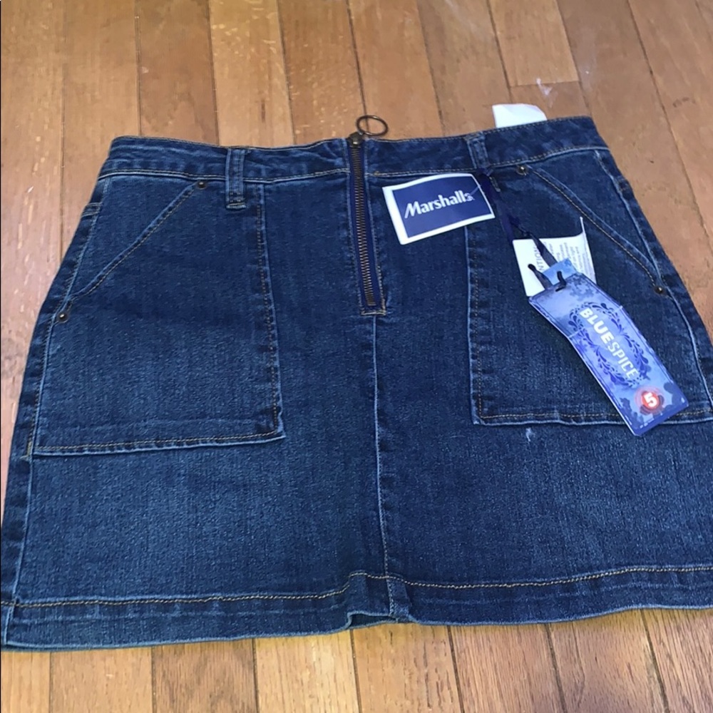 high waisted jean skirt